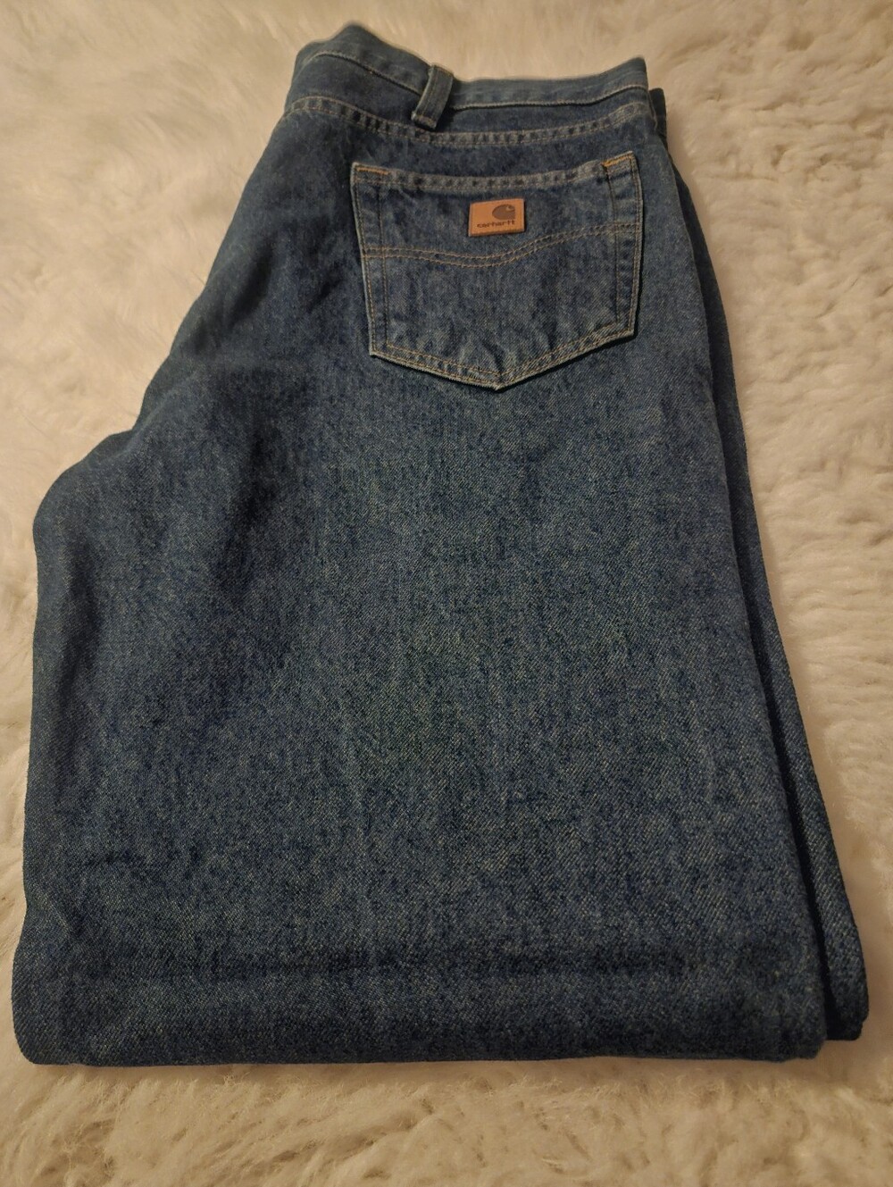 Carhartt Relaxed Fit Jeans in Dark Blue Denim